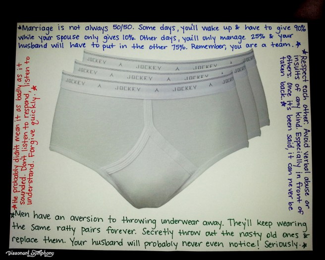 Shower Underwear Advice